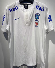 2022 Brazil White POLO Soccer Jersey有钮