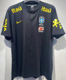 2022 Brazil Black POLO Soccer Jersey有钮