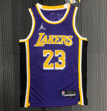 2022 Lakers JAMES #23 Purple 75 Years NBA Jerseys 75周年