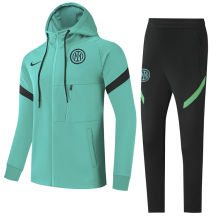 2022 In Milan Green Hoody Zipper Jacket Tracksuit