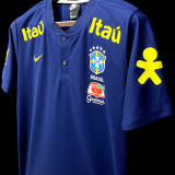 2022 Brazil Royal Blue POLO Soccer Jersey有钮