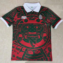 1997 Mexico Black Red Retro Soccer Jersey