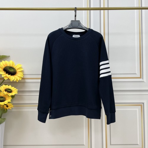 Thom Browne Huatiange Four-Bar Round Neck Sweater Casual Unisex Cotton Sweatshirt