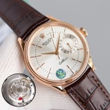 ROLEX Cellini Series Automatic Mechanical Moon Phase Calendar Men Watch