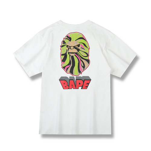BAPE/A/Bathing Ape Unisex Fashion Casual Short Sleeve Cotton T-Shirt