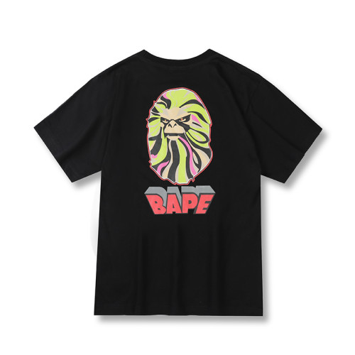 BAPE/A/Bathing Ape Unisex Fashion Casual Short Sleeve Cotton T-Shirt