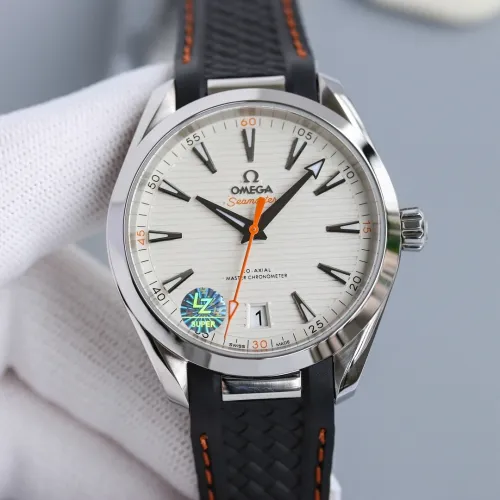 OMEGA Men Seamaster Tape Steel Orange Mechanical Watch