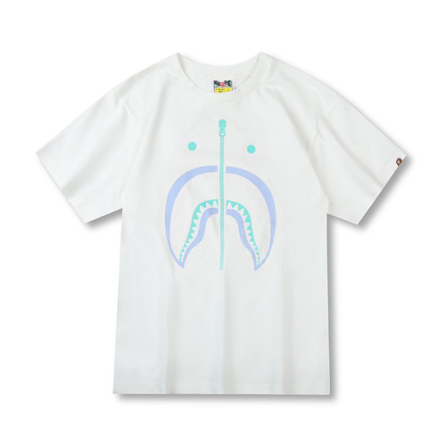 BAPE/A/Bathing Ape Shark Head Short Sleeve Unisex Cotton Source Code Luminous T-Shirt