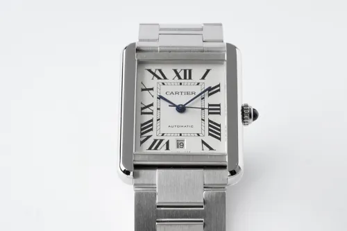 CARTIER Tank Men Watch Oversized Calendar Diamond Automatic Mechanical Watch
