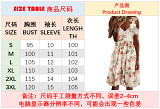 2022 Summer new printing short sleeve lace casual dress