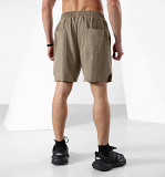 Casual Pure Color Loose Plus Size High Waist Multi Pocket Cargo Shorts Men Pant