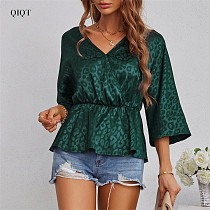 Fashionable Amazon Summer Solid Color Women T Shirt Blouse Top Shirts For Women