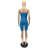 Summer Fashion Off-the-shoulder Plush Bodice Jumpsuit