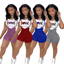 Fashion Slim Print Two Piece