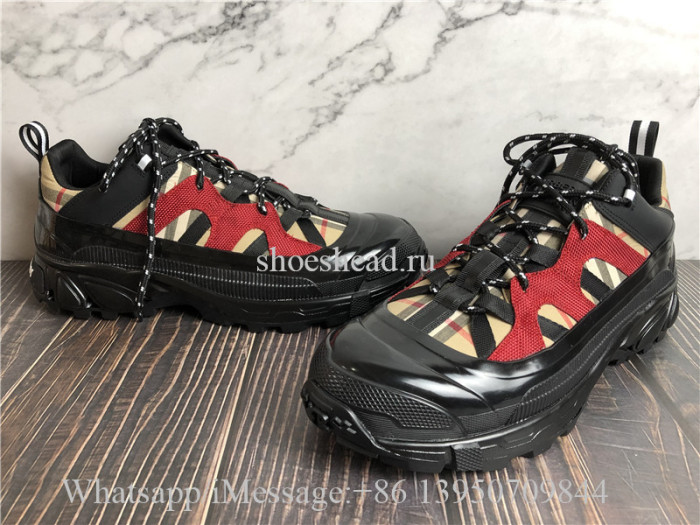 Burberry Black & Beige Arthur Sneakers