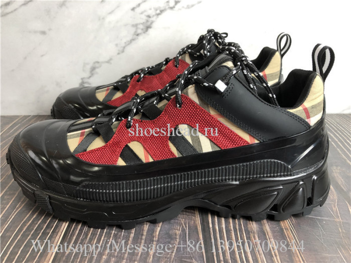 Burberry Black & Beige Arthur Sneakers