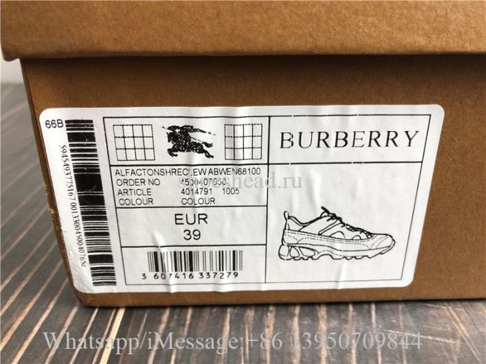 Burberry Black & Beige Arthur Sneakers