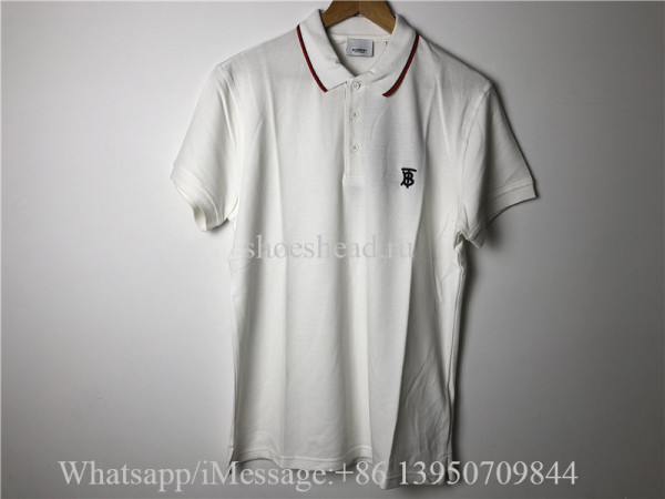 Burberry White Polo Tshirt