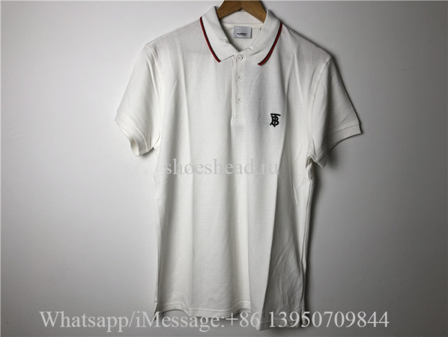 Burberry White Polo Tshirt