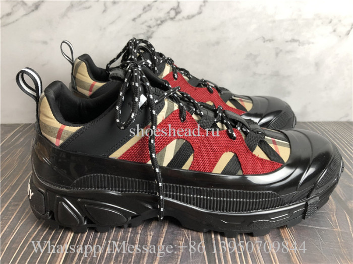 Burberry Black & Beige Arthur Sneakers