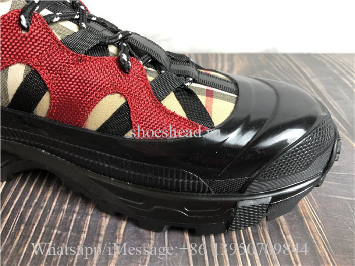 Burberry Black & Beige Arthur Sneakers