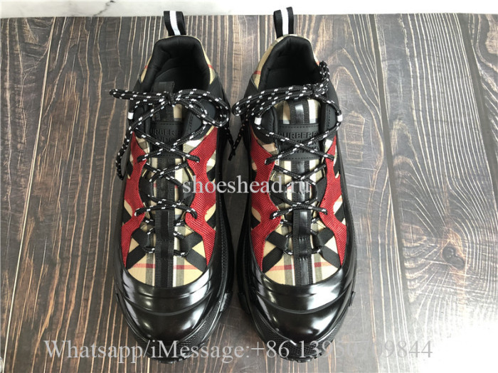 Burberry Black & Beige Arthur Sneakers