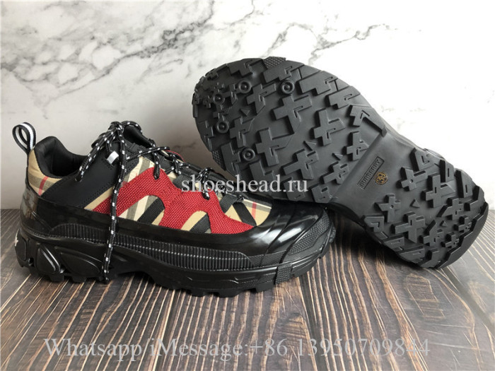 Burberry Black & Beige Arthur Sneakers