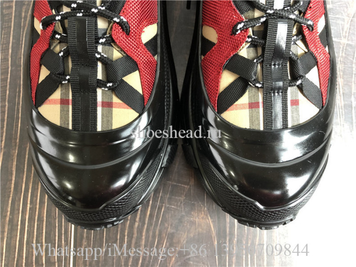 Burberry Black & Beige Arthur Sneakers