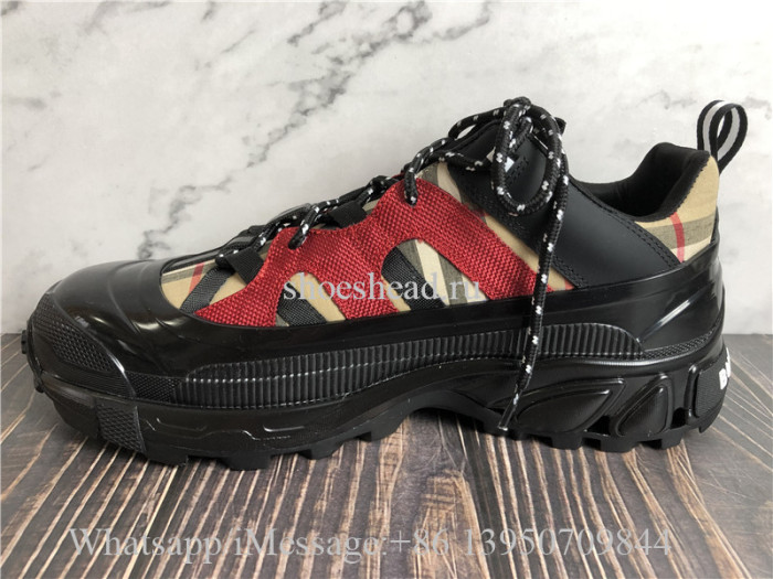 Burberry Black & Beige Arthur Sneakers