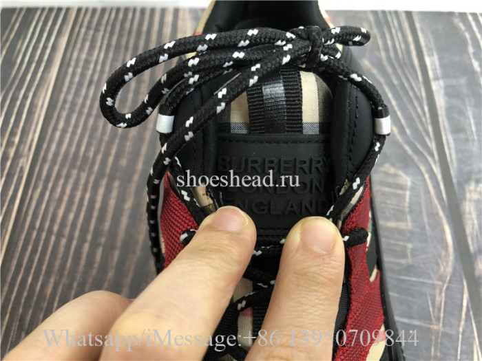 Burberry Black & Beige Arthur Sneakers