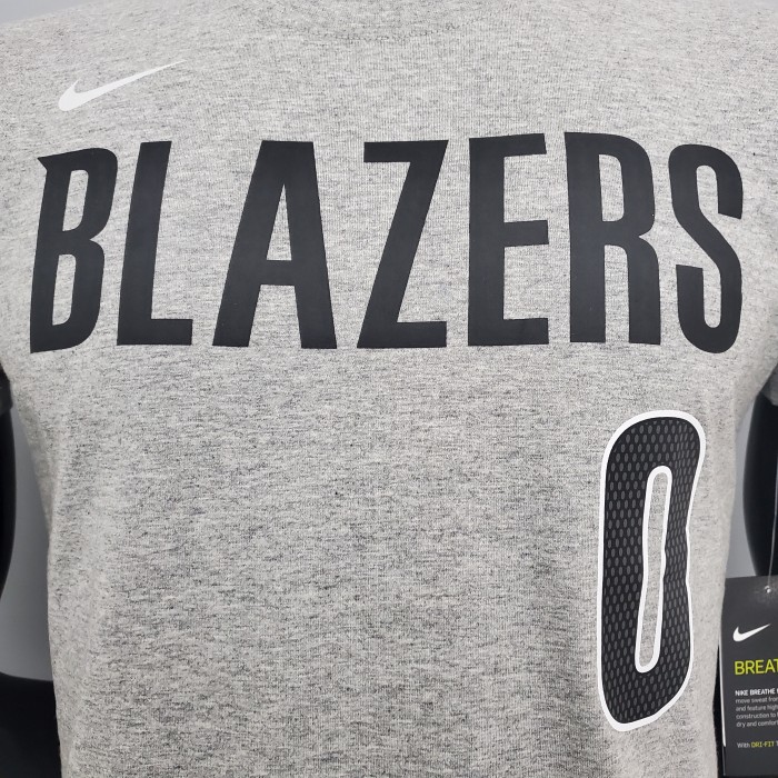Damian Lillard Portland Trail Blazers Casual T-shirt Gray