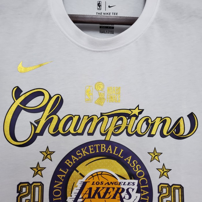 Los Angeles Lakers White Championship Casual T-shirt
