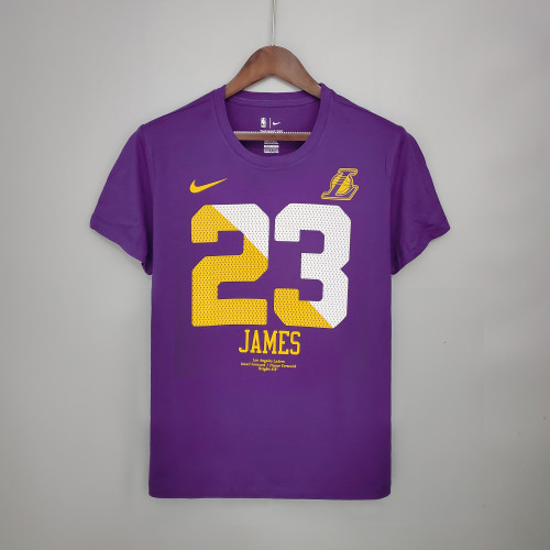 LeBron James Los Angeles Lakers Casual T-shirt Purple