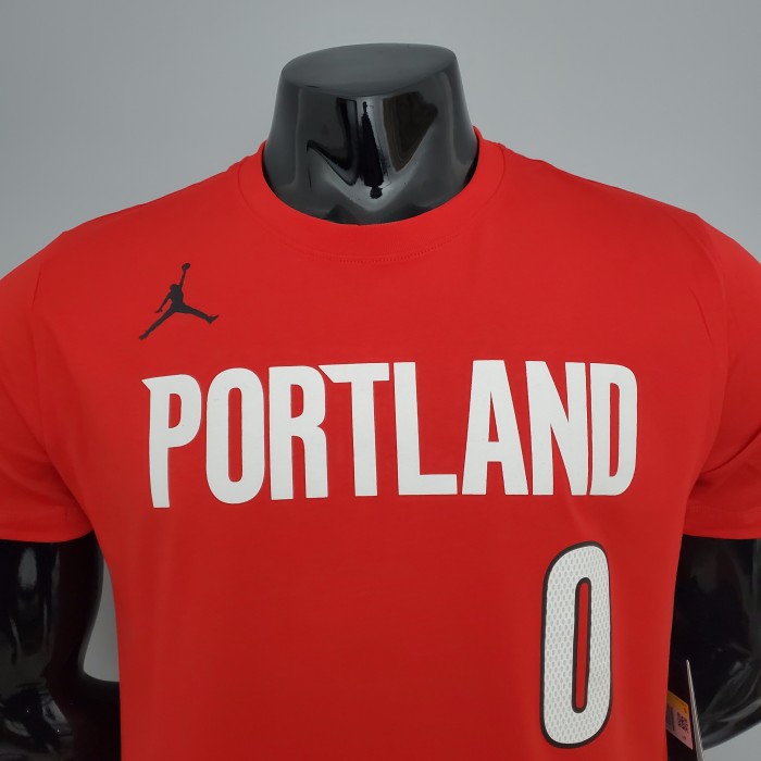 Damian Lillard Portland Trail Blazers Casual T-shirt Red