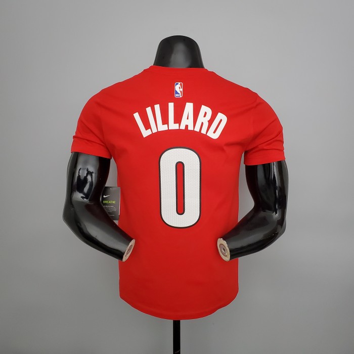Damian Lillard Portland Trail Blazers Casual T-shirt Red
