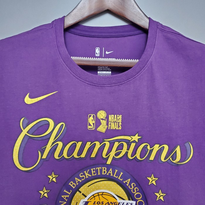 Los Angeles Lakers Purple Championship Casual T-shirt