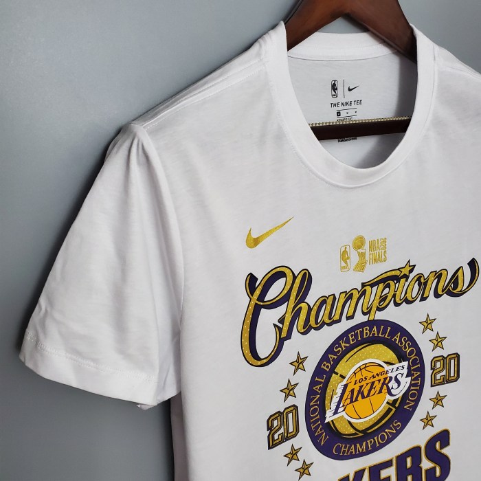 Los Angeles Lakers White Championship Casual T-shirt