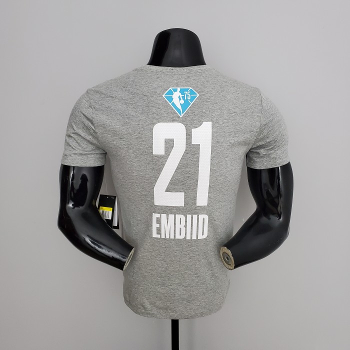 Joel Embiid 2021 Olympics USA Team Gray Casual T-shirt