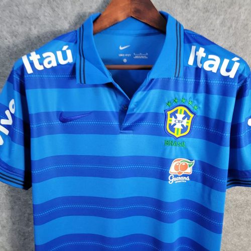 Brazil 2022 Blue Stripe Team Polo