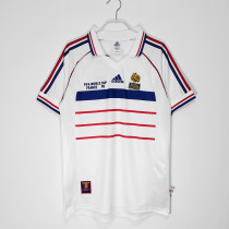 1998 France Away Adult Retro Soccer Jersey