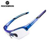 ROCKBRO 2019 New Cycling Glasses Photochromic UV400 Myopia Frame Gradient Blue Sport Sunglasses Men Women Bike Bicycle Eyerwear