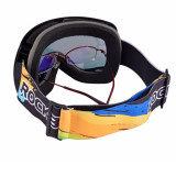 ROCKBROS Ski Glasses Windproof Goggles Eye Protection Anti-Fog Magnetic Suction Spherical Double Layer Anti-Fog Ski Equipment