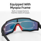 ROCKBROS Bicycle Glasses Men Women Polarized Photochromic Glasses PC Lens TR Frame With Myopia Frame Sports Cycling Glasses