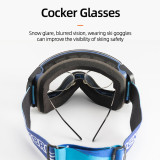 ROCKBROS Ski Goggles Double Layers Smart Color Change Anti-fog Big Ski Mask Glasses Skiing Snow Men Women Snowboard Goggles