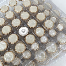 20MM  Shell bronze-edged metal   snap buttons