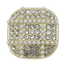 20MM Square full diamond metal  snap buttons