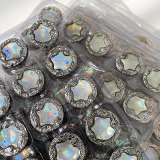 20MM AB color wrinkled shell metal  snap buttons