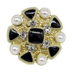 20MM pearl flower metal  snap buttons