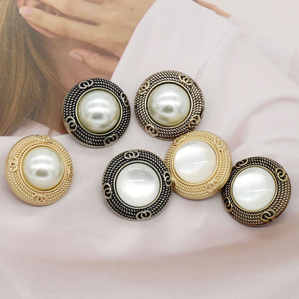 21MM Pearl cat eye  metal  snap buttons