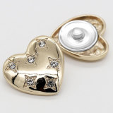 23MM Curved love rhinestones  metal  snap buttons
